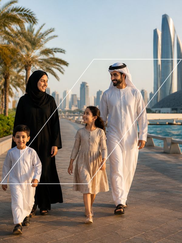 Family experiencing Abu Dhabi