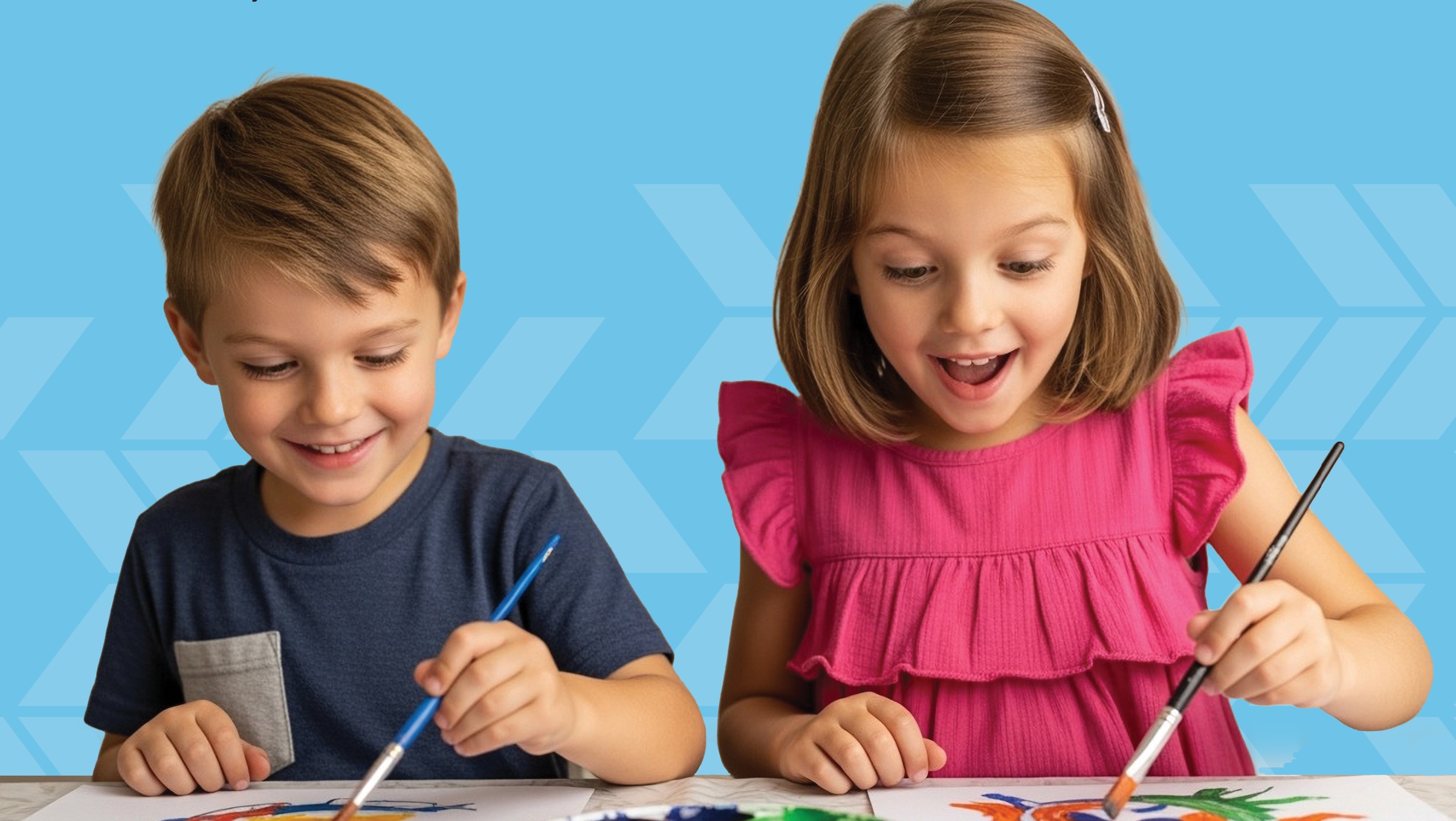 Children painting together for Imagine What's Next